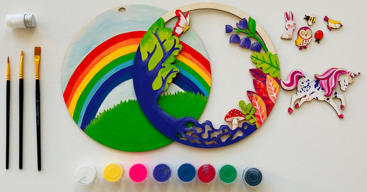 Unicorn Rainbow Wood Only image 2