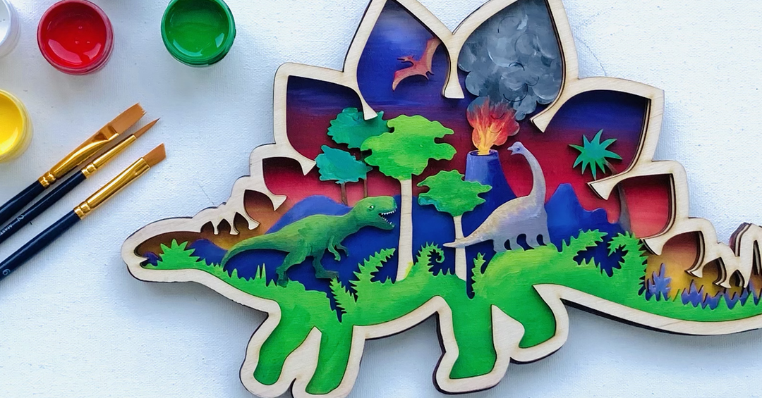 3D Dinosaur Wood Only image 0