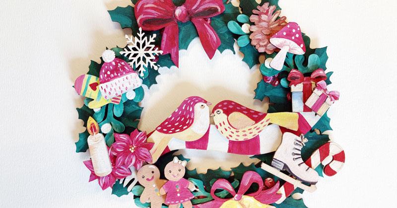 Winter Wreath Wood Only image 0