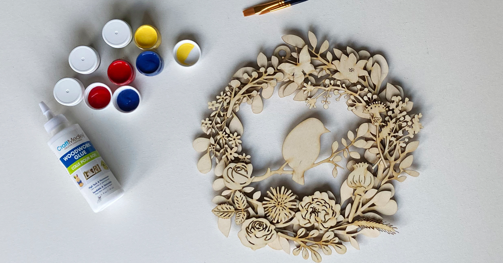 Spring Wreath Wood Only image 1