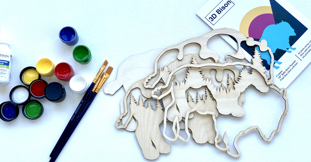 3D Bison Wood Only image 2