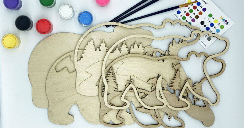 3D Bear Wood Only image 1