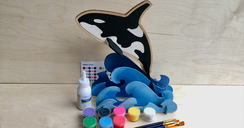 Breaching Orca Wood Only image 1