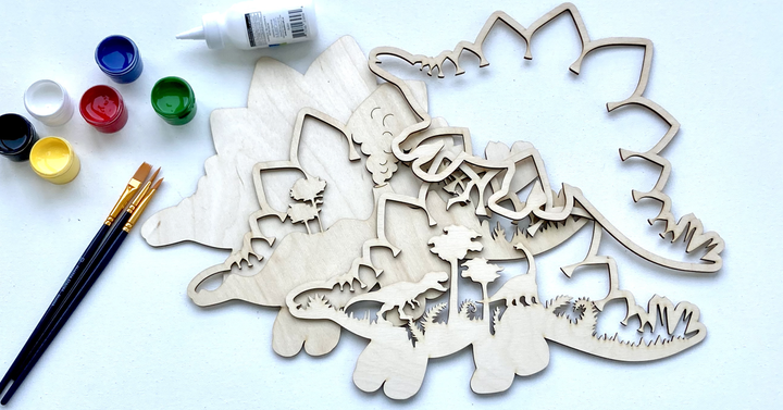 3D Dinosaur Wood Only image 1
