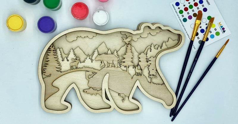 3D Bear Wood Only image 2