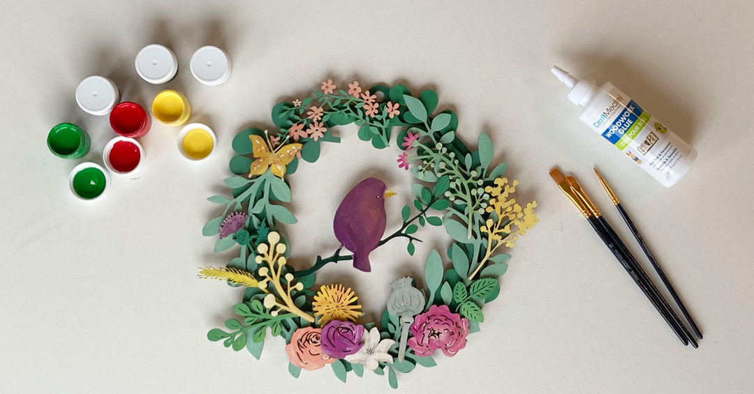 Spring Wreath Wood Only image 0